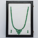 Emerald Round  5 mm Necklace layout