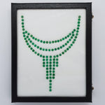 Emerald Round 5 mm  Necklace layout