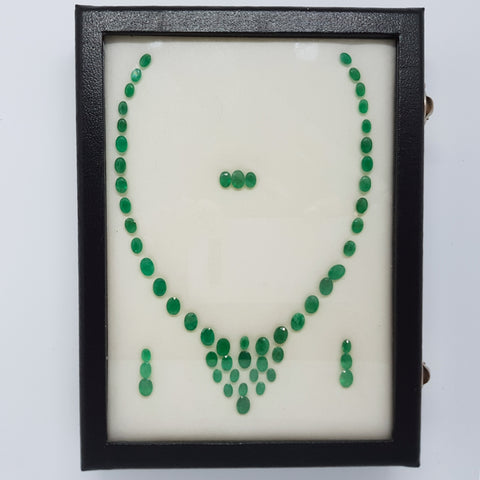 Emerald Oval Necklace set