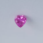 Pink Sapphire Lab created 6 mm Heart