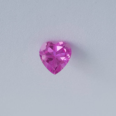 Pink Sapphire Lab created 6 mm Heart