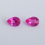 Pink Sapphire Lab created 7 x 5 mm Pear