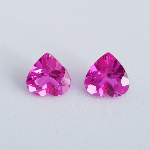 Pink Sapphire Lab created 8 mm Heart