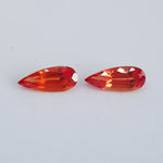 Sapphire Orange Lab created (12 mm x 5 mm) Pear