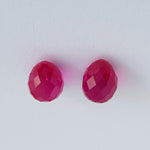 Ruby Lab created (8 mm x 6 mm) Briolette Drop