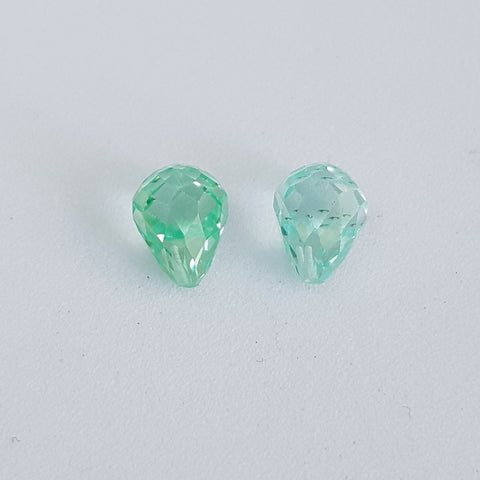 Sapphire Mint Lab created (7 mm x 5 mm) Briolette Drop