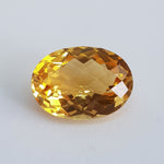 Citrine (18 mm x 13 mm) Oval Checkerboard