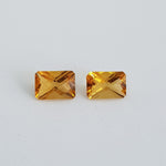 Citrine (7 mm x 5 mm) Octagon Checkerboard