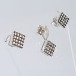 Pendent and Earings set (17 mm x 10 mm) Square (3.40 Grams)