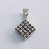 Pendent and Earings set (17 mm x 10 mm) Square (3.40 Grams)