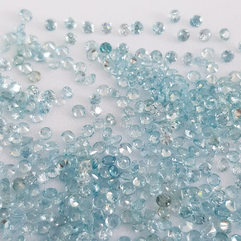 Blue Zircon Natural Round 2 mm