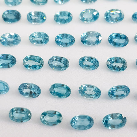 Blue Zircon Natural Oval 6 x 4 mm