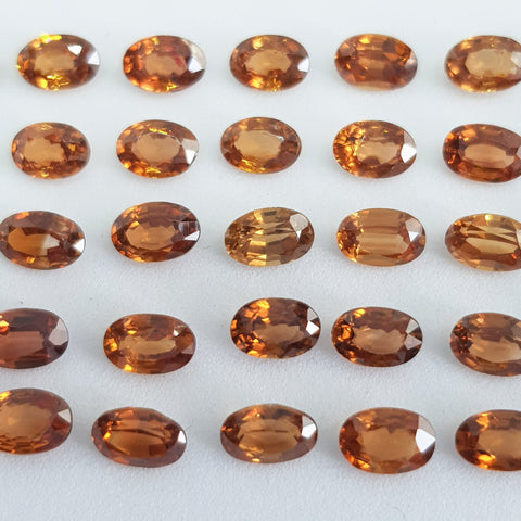 Yellow Zircon Oval 6x4 mm (100 Cts/ lot)