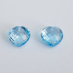 Blue Topaz Sky (12 mm x 12 mm) Heart Briolette