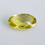 Lemon quartz (18 mm x 11 mm) Oval Checkerboard