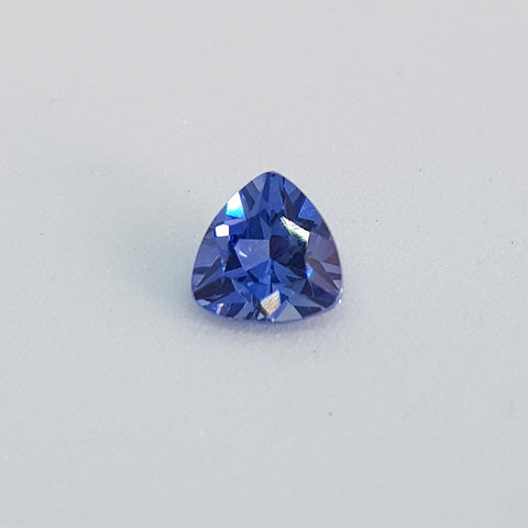 Blue sapphire Lab created ( 6 mm x 6 mm) Trillion