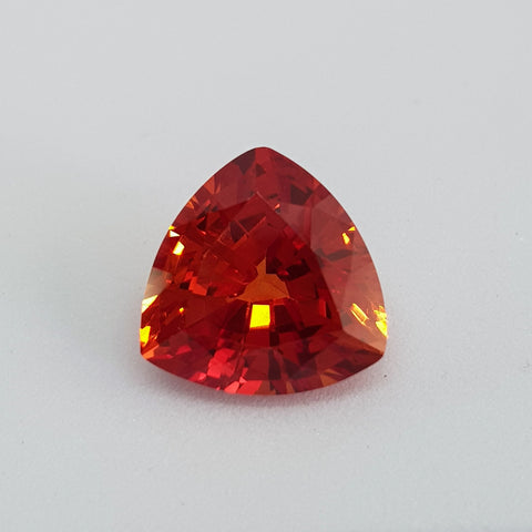 Orange sapphire Lab created (12 mm x 12 mm) Trillion