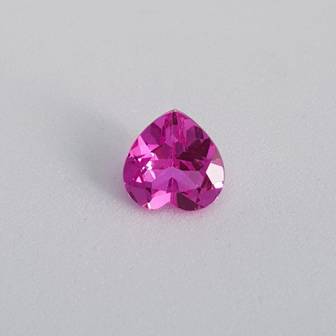 Pink Sapphire Lab created (7 mm x 7 mm) Heart