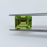 Peridot ( 10 mm x 8 mm) Baguette