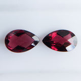 Rhodolite Pair (12 mm x 8 mm) Pear