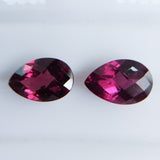 Rhodolite Pair (12 mm x 8 mm) Pear