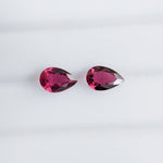 Rubellite Pair (8.5 mm x 5.5 mm) Pear