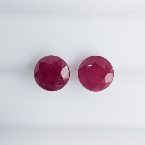 Ruby India (7 mm) Round Pair