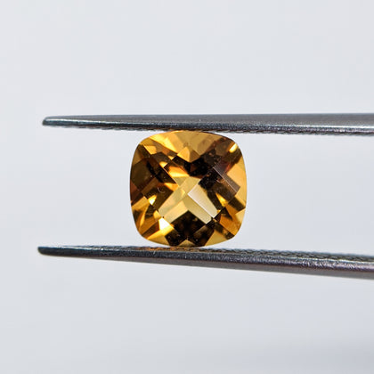 Citrine (7 mm) Cushion Checkerboard