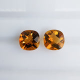 Citrine (8 mm) Cushion Pair