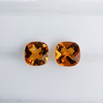 Citrine (6 mm) Cushion Pair