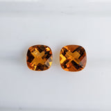 Citrine (6 mm) Cushion Pair