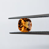 Citrine (6 mm) Cushion Pair