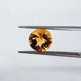 Citrine (9 mm) Round Checkerboard Pair