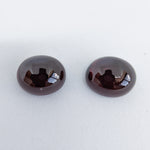 Garnet Mozambique Pair (12 mm x 10 mm) Cabochon Oval