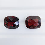 Garnet Mozambique Pair (12 mm x 10 mm) Cushion